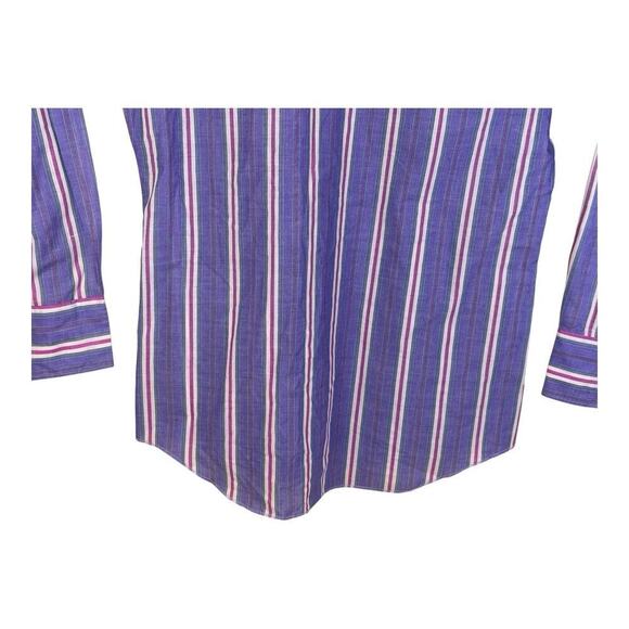 Wrangler Western Shirt Men's Purple Pink Pearl Snap Plaid Button Long Size LT - Picture 7 of 12